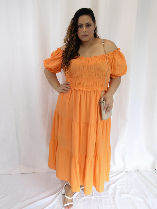 Lexi Midi Puff Sleeve