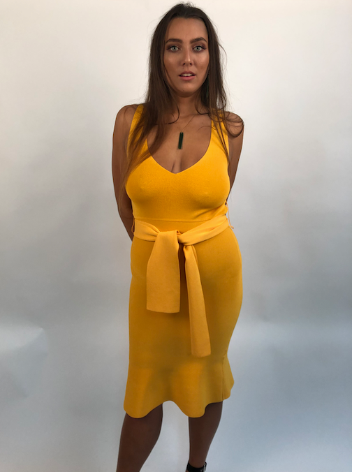 Kookai mustard dress clearance